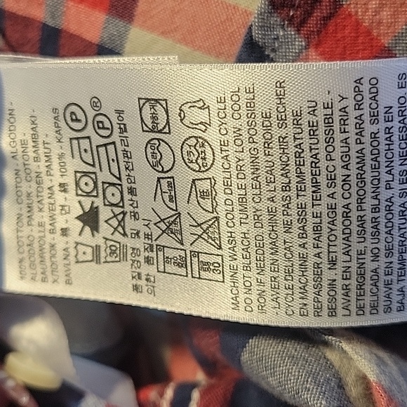 Levi's Red and Blue Plaid Casual Button Down Shirt Medium - Picture 11 of 11